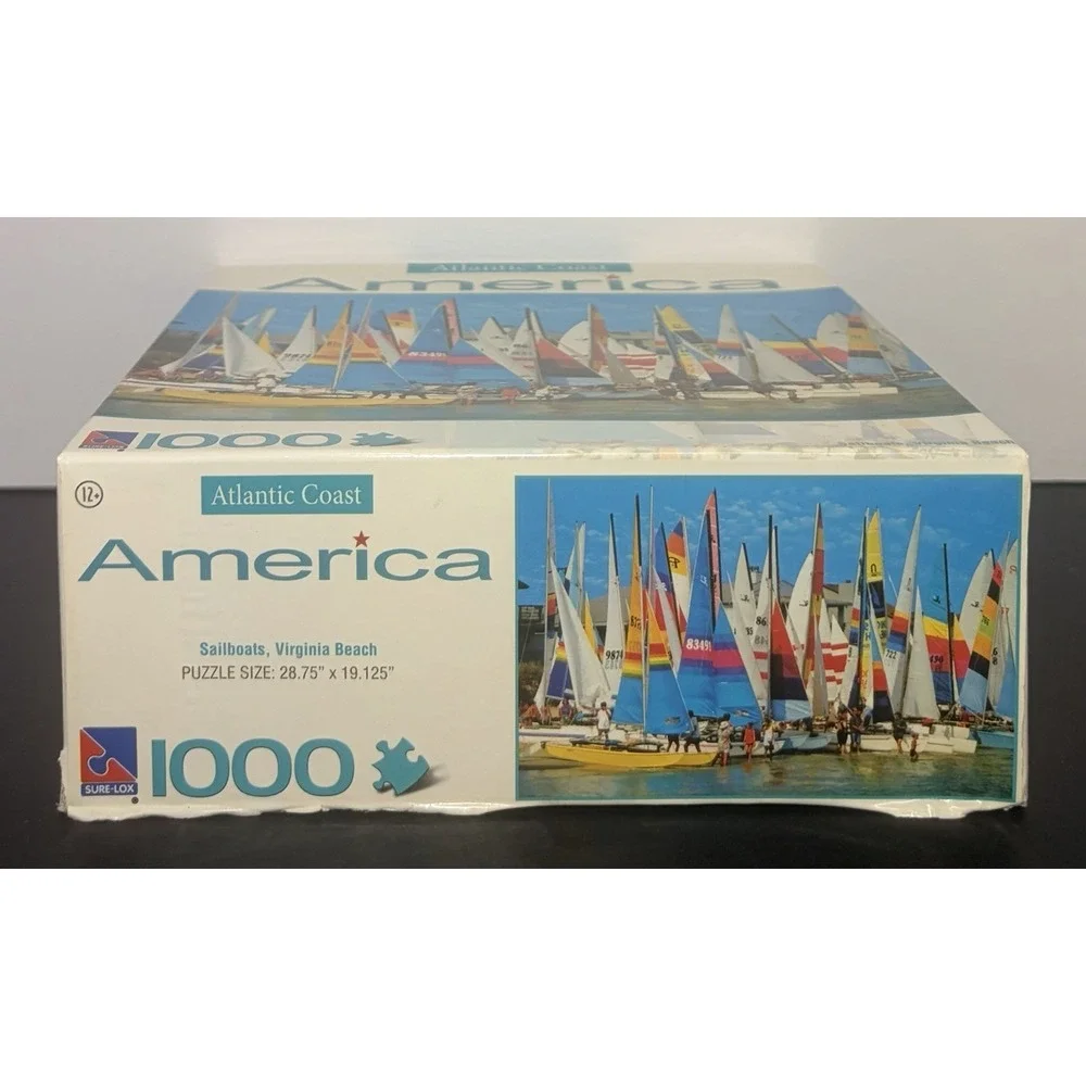 Atlantic Coast America Sailboats Virginia Beach 1000 pc Puzzle 2008 COMPLETE